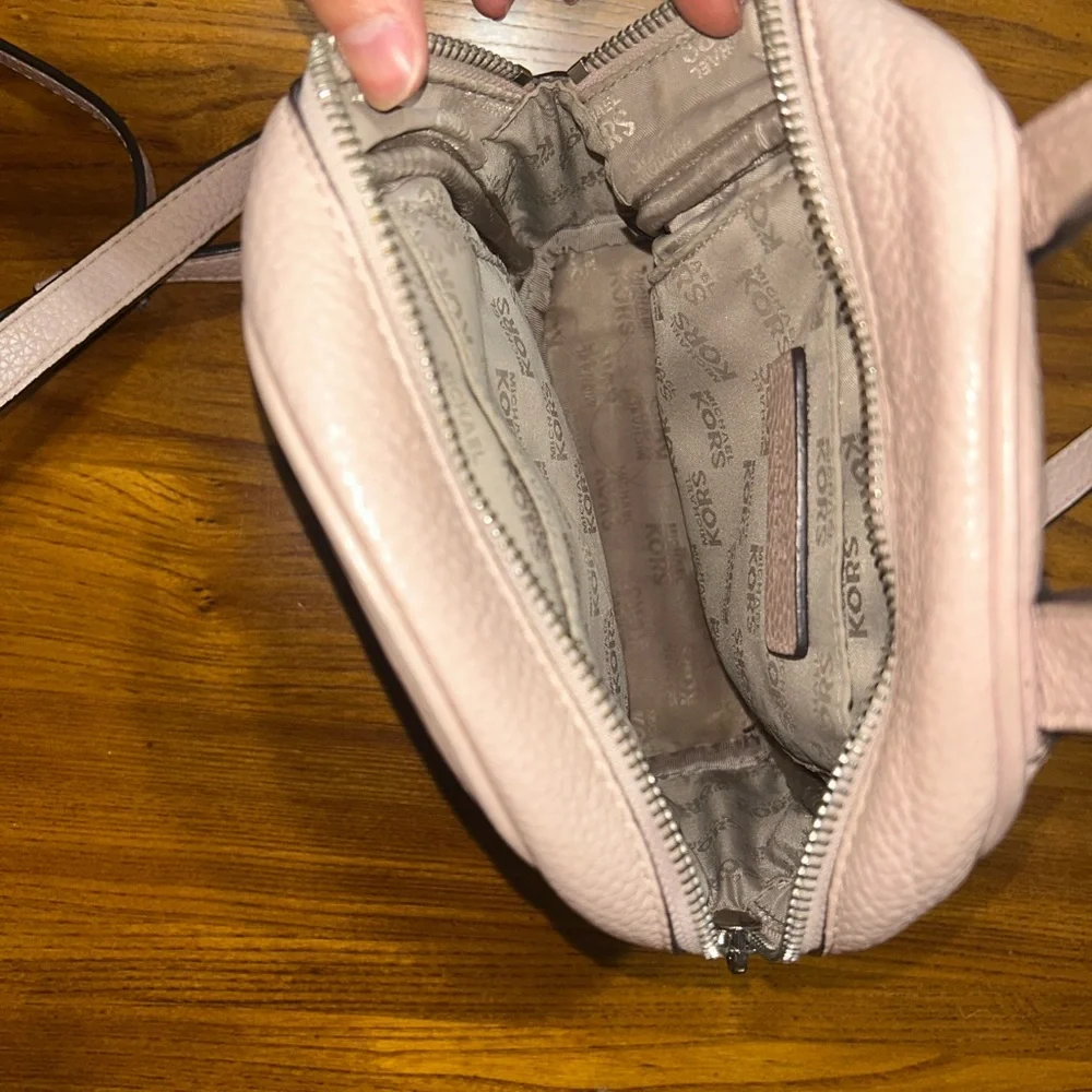 Michael Kors Blush Pink Studded Pebbled Leather Mini Backpack